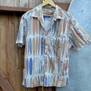 Men's Surfboard Print Shirt